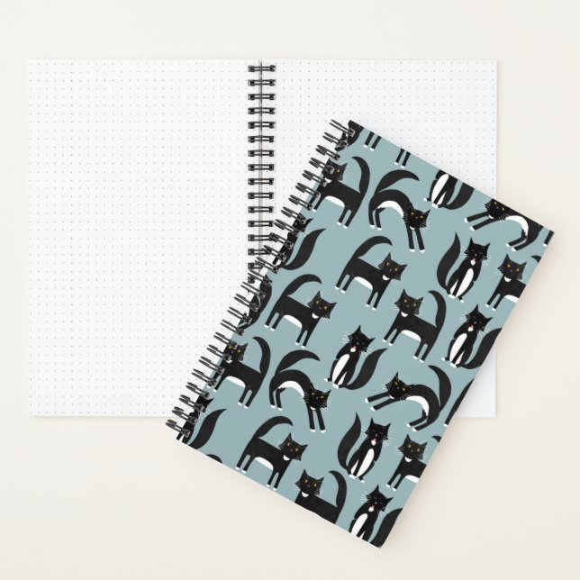 Cuaderno Patrón de gato de Tuxedo (Interior)