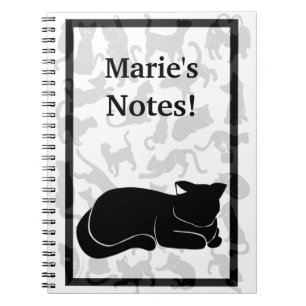 Cuaderno Patrón de gato negro