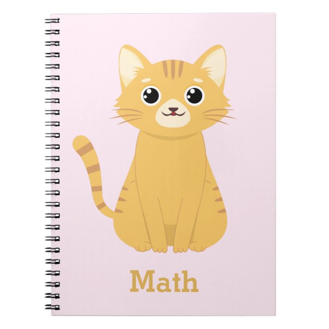 Cuaderno Patrón de gato personalizado (Frente)