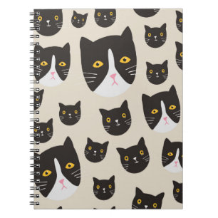 Cuaderno Patrón de gato sin soldadura/