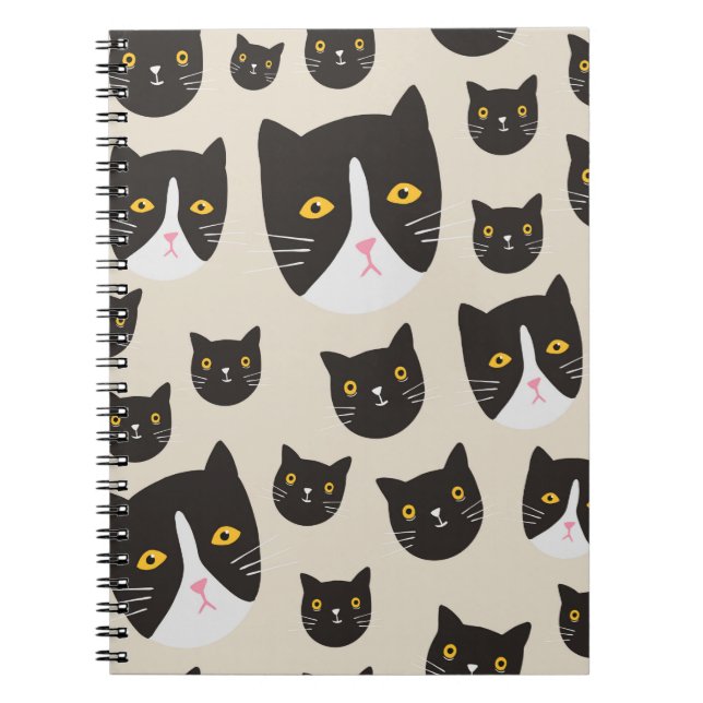 Cuaderno Patrón de gato sin soldadura/ (Frente)