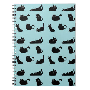 Cuaderno Patrón de Gatos Negros