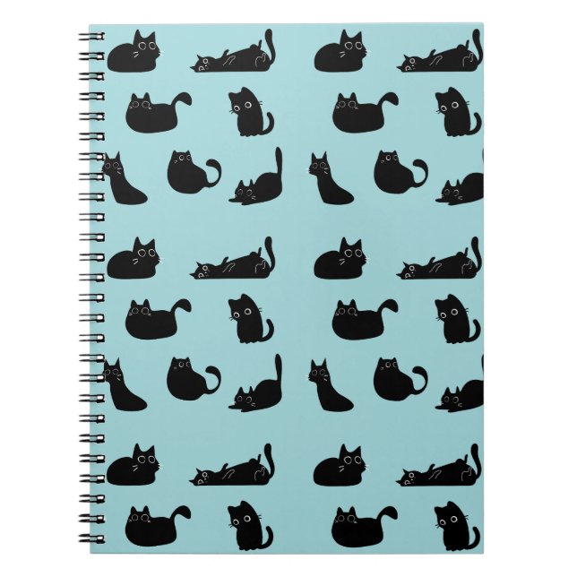 Cuaderno Patrón de Gatos Negros (Frente)
