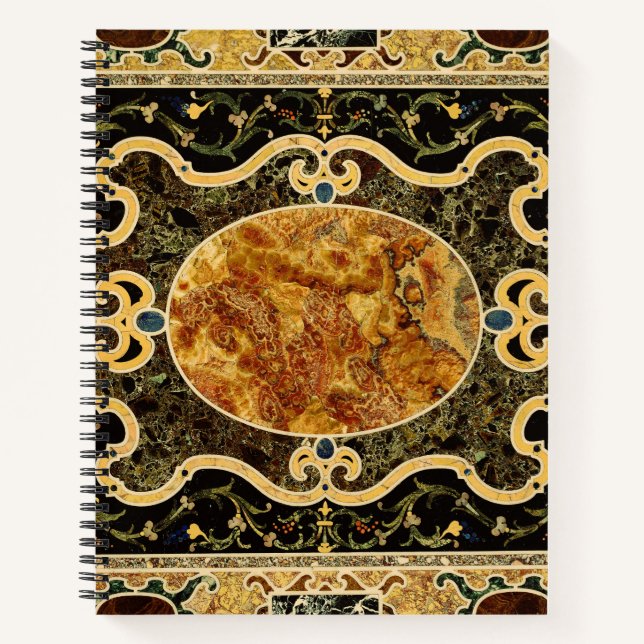 Cuaderno Patrón de Gemstone de la Antigua Ornamental Italia (Anverso)
