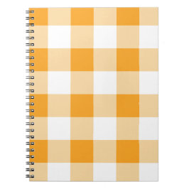 Cuaderno Patrón de Gingham amarillo