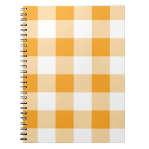 Cuaderno Patrón de Gingham amarillo