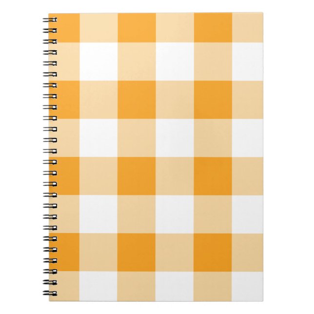 Cuaderno Patrón de Gingham amarillo (Frente)