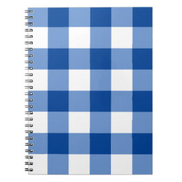 Cuaderno Patrón de gingham azul