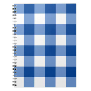 Cuaderno Patrón de gingham azul