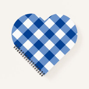 Cuaderno Patrón de gingham azul