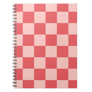 Cuaderno Patrón de Gingham de Red Checkered Rosa