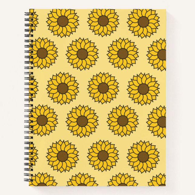 Cuaderno Patrón de girasol (Anverso)