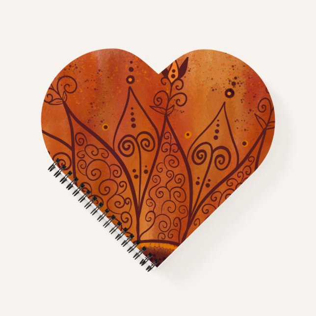 Cuaderno Patrón de girasol abstracto (Anverso)