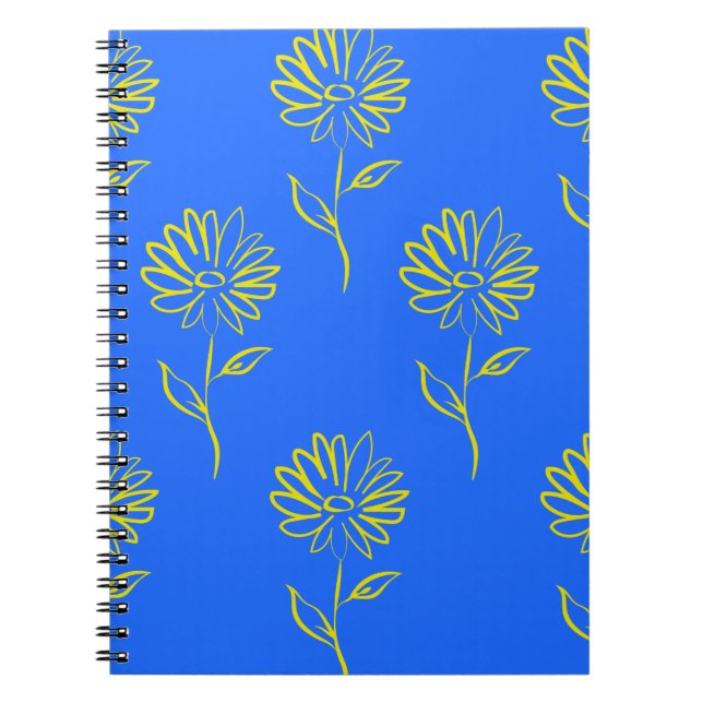 Cuaderno Patrón de girasol amarillo (Frente)