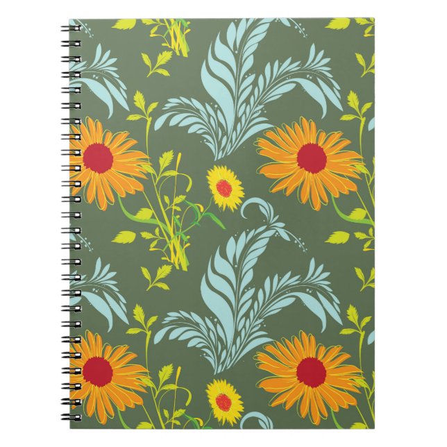 Cuaderno Patrón de girasoles (Frente)