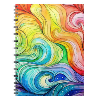 Cuaderno Patrón de giro arco iris
