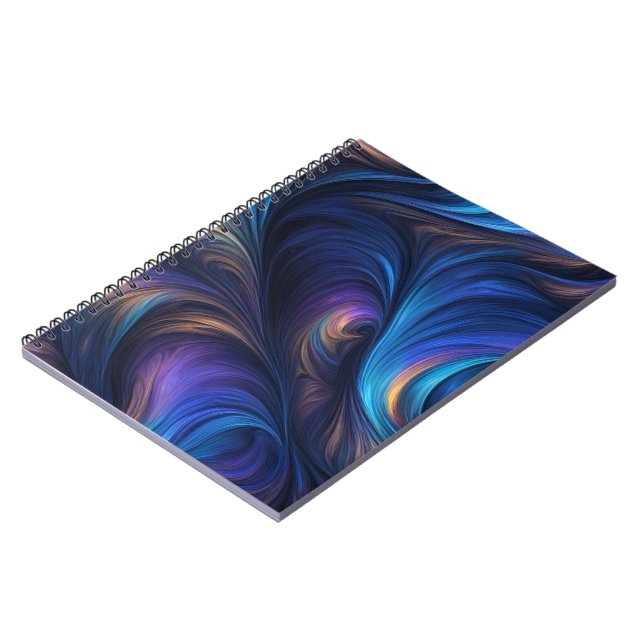 Cuaderno Patrón De Giro Azul Colorido (Lado Izquierdo)