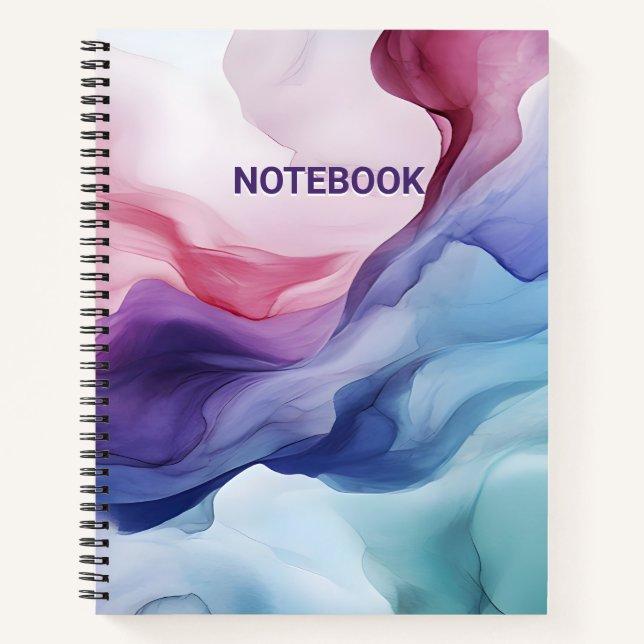 Cuaderno Patrón de giro de humo del arcoiris (Anverso)
