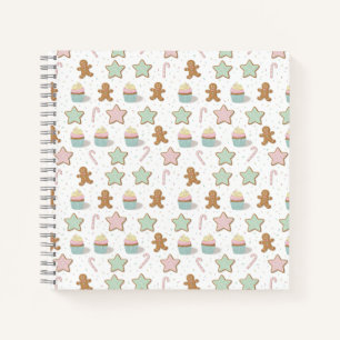 Cuaderno Patrón de golosinas de panadería de Navidad