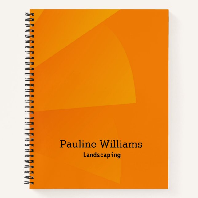 Cuaderno Patrón de gradiente geométrico naranja (Anverso)