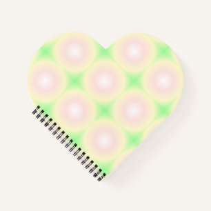 Cuaderno Patrón de gradiente óptico 3D blanco Rosa verde pá