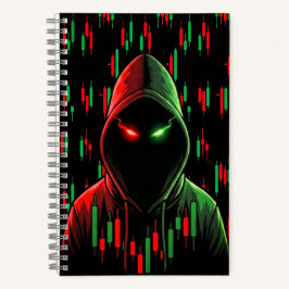 Cuaderno Patrón de gráfico de trading Streetwear Vela roja