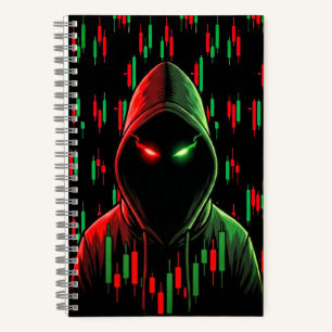 Cuaderno Patrón de gráfico de trading Streetwear Vela roja