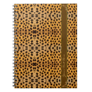 Cuaderno Patrón de Guepardo Femenino Impresión de Animal y 
