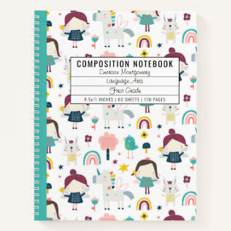 Cuaderno Patrón de Hada Unicornio para Niños