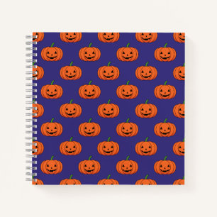 Cuaderno Patrón de Halloween de calabaza de calabaza para J