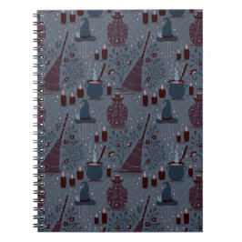 Cuaderno Patrón de Halloween embrujado a la luz de la luna