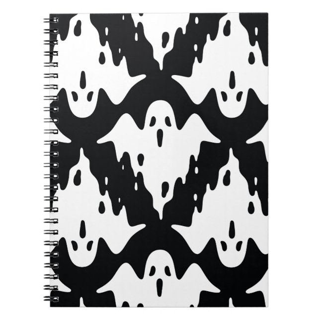 Cuaderno Patrón de Halloween Ghost Spooky Seamless (Frente)