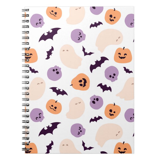 Cuaderno Patrón de Halloween para niños divertidos (Frente)
