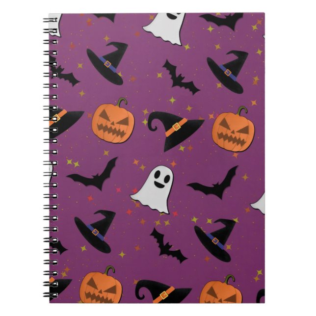 Cuaderno Patrón de Halloween sin foco (Frente)