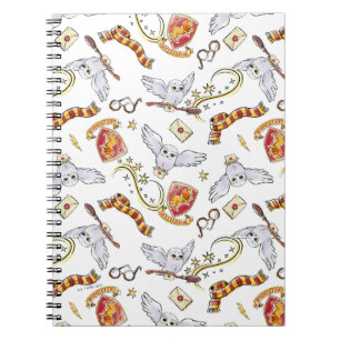 Cuaderno Patrón de Hedwig en acuarela GRYFFINDOR™