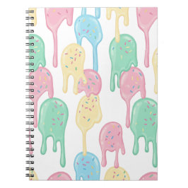 Cuaderno Patrón de helado derretido y sprinkles