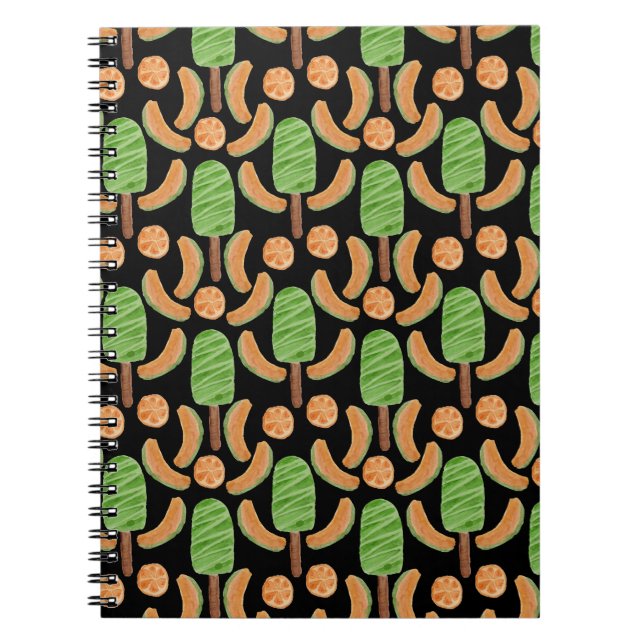 Cuaderno Patrón de helado | Patrón de pirulís | piruleta 12 (Frente)