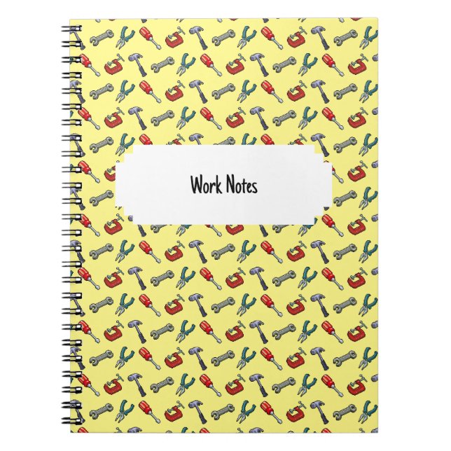 Cuaderno Patrón de herramientas con alicate de torno de mar (Frente)