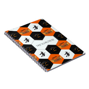 Cuaderno Patrón de Hexágonos de Halloween Trick or Treat