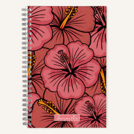 Cuaderno Patrón de hibiscus cutáneo