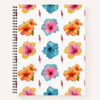 Cuaderno Patrón de hibiscus Seamless
