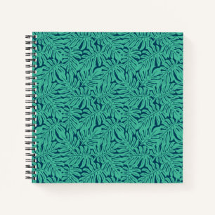 Cuaderno Patrón de hoja tropical de Monstera