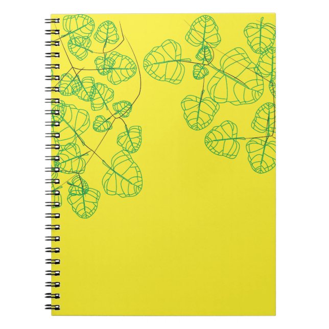 Cuaderno Patrón de Hojas Amarillas (Frente)