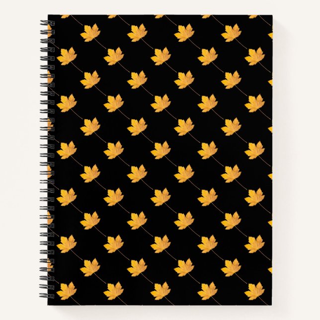 Cuaderno Patrón de hojas de arce (Anverso)
