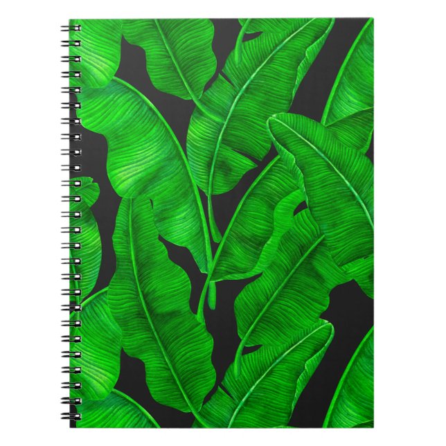 Cuaderno Patrón de hojas de banano (Frente)