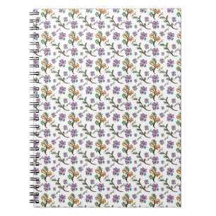 Cuaderno Patrón de hojas de bosque sin fisuras Botánico osc