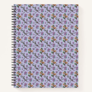 Cuaderno Patrón de hojas de bosque sin fisuras Botánico osc