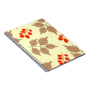Cuaderno Patrón de hojas de caída de color