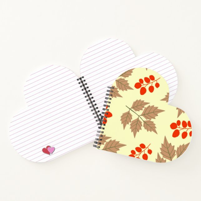 Cuaderno Patrón de hojas de caída de color (Interior)