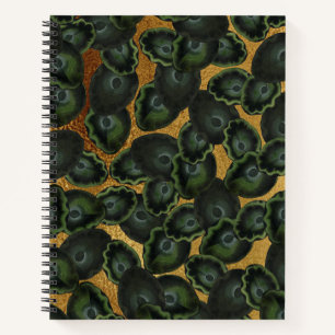 Cuaderno patrón de hojas de lirio exótico